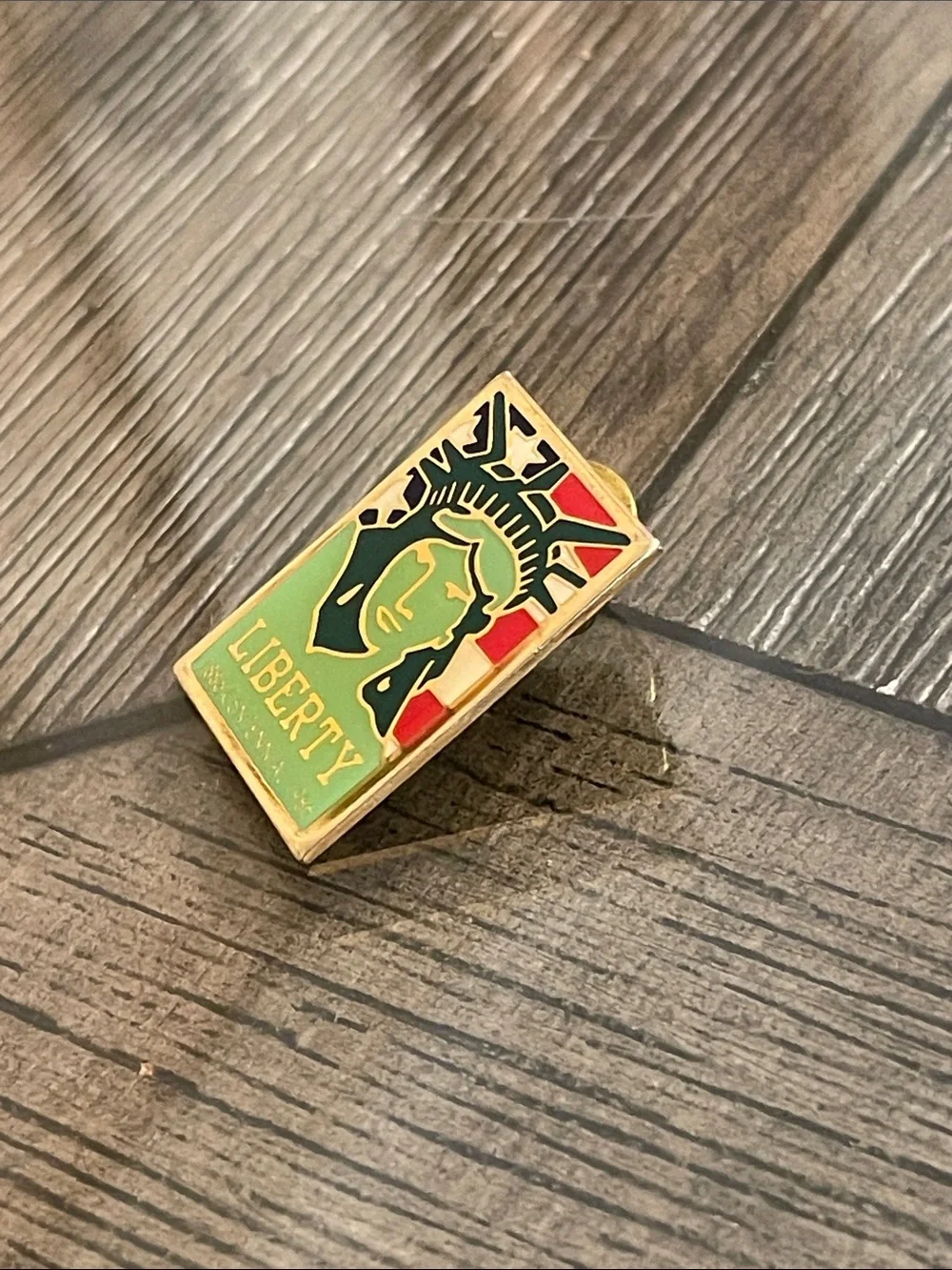 Vintage Weingeroff Statue of Liberty Centennial Enamel Pin from 1986